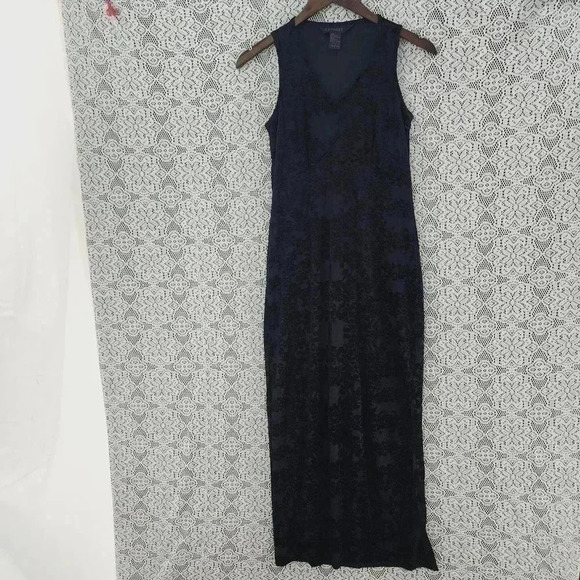 Express v neck velvet floral maxi slip dress size 1or 2 - Picture 1 of 8